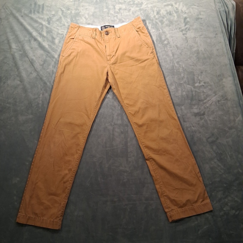 American Eagle Original Straight Khaki's Brown Casual Pants 31x32